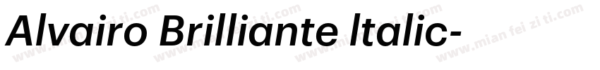 Alvairo Brilliante ltalic字体转换
